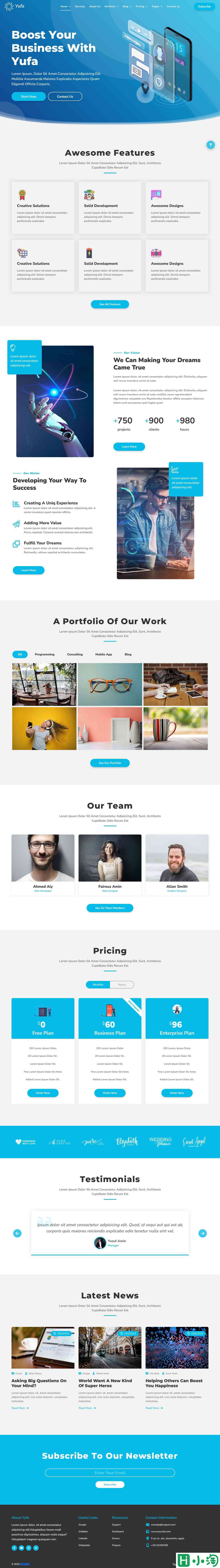 智能科技软件公司网站模板-PC预览